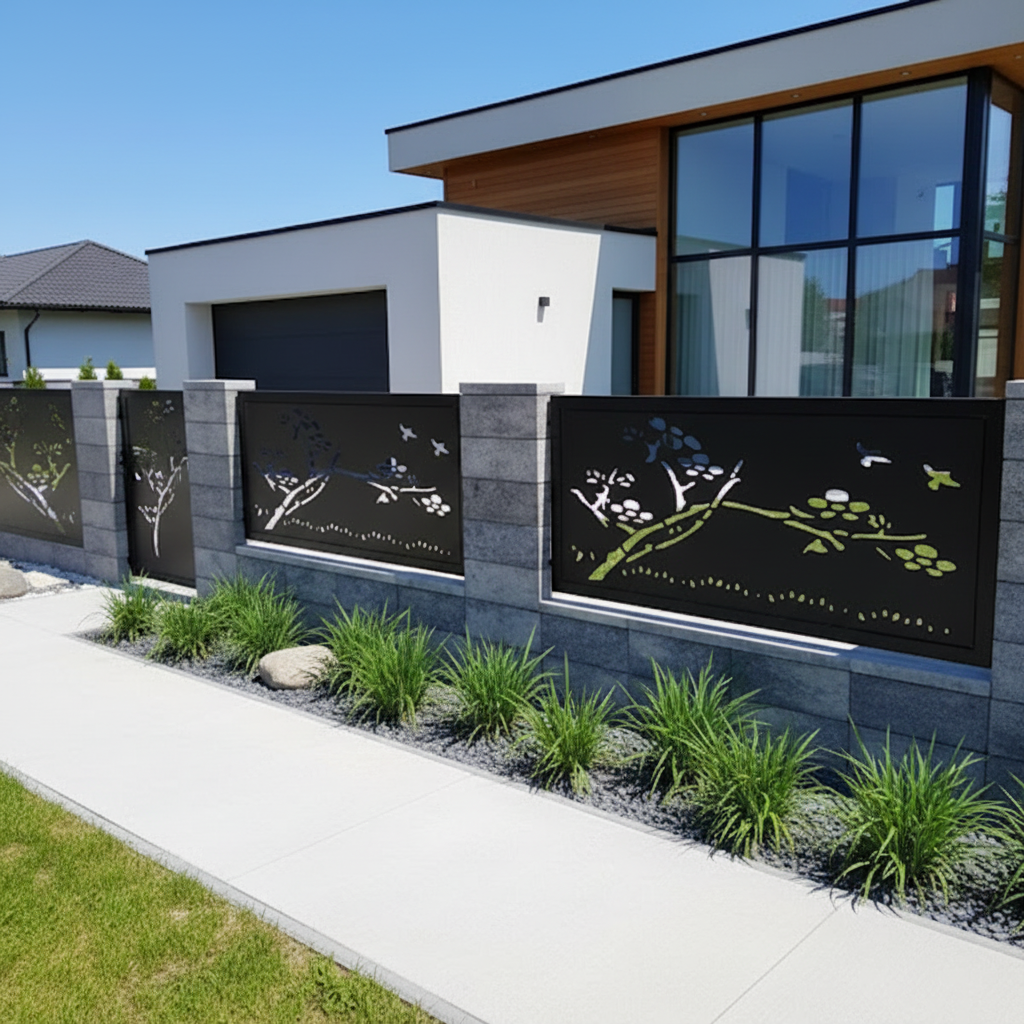 Ogrodzenie wycinane z blachy